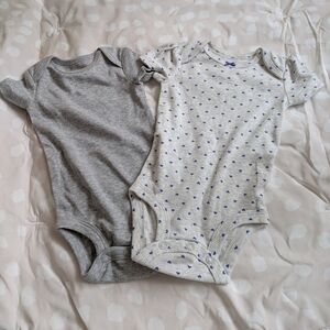 Carter's Gray Onesies - Set Of 2 - 3 Months
